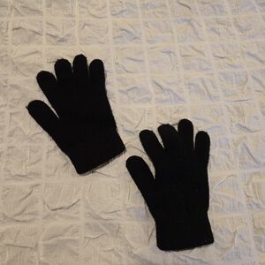 🖤 Women’s Mini Black Knit Gloves – Stretch Fit